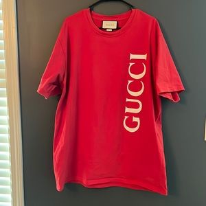 Men’s Red Logo Gucci T-Shirt XXL